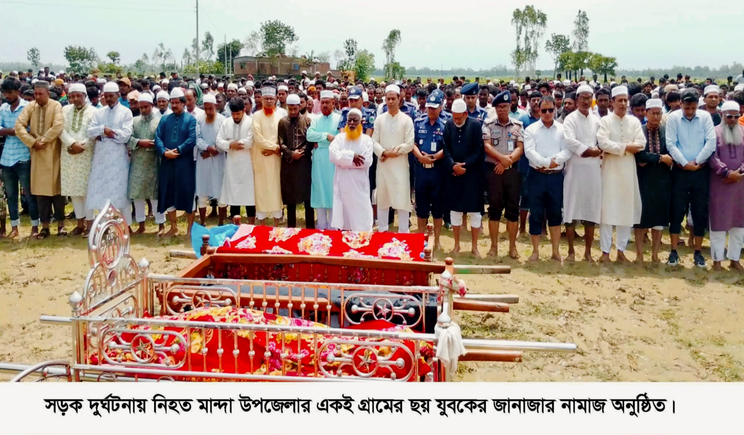 টাঙ্গাইলের সেই ৯ যুবকের শেষ যাত্রা স্তব্ধ গ্রাম, বাতাসে ভাসছে স্বজনদের বুকফাটা আর্তনাদ
