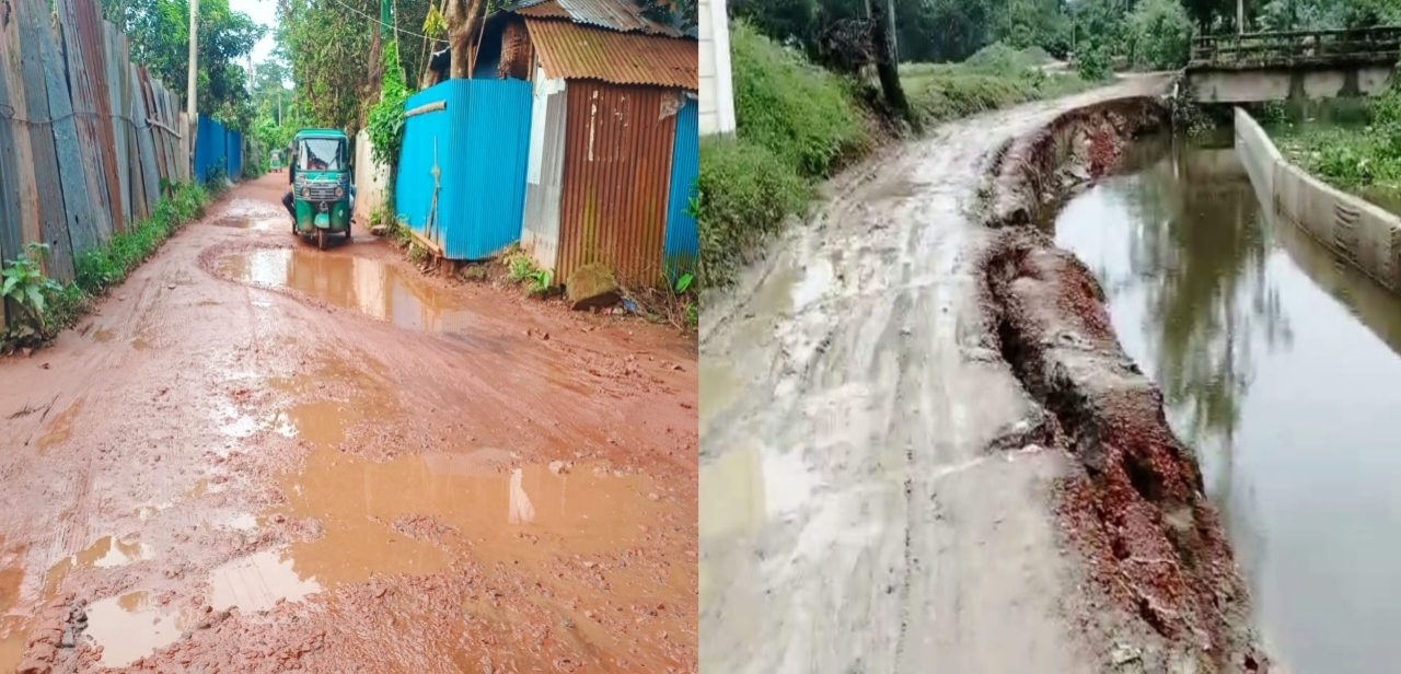 ৩ সরকারের আমলেও শেষ হয়নি জোরারগঞ্জ-আবুরহাট সড়কের উন্নয়ন কাজ